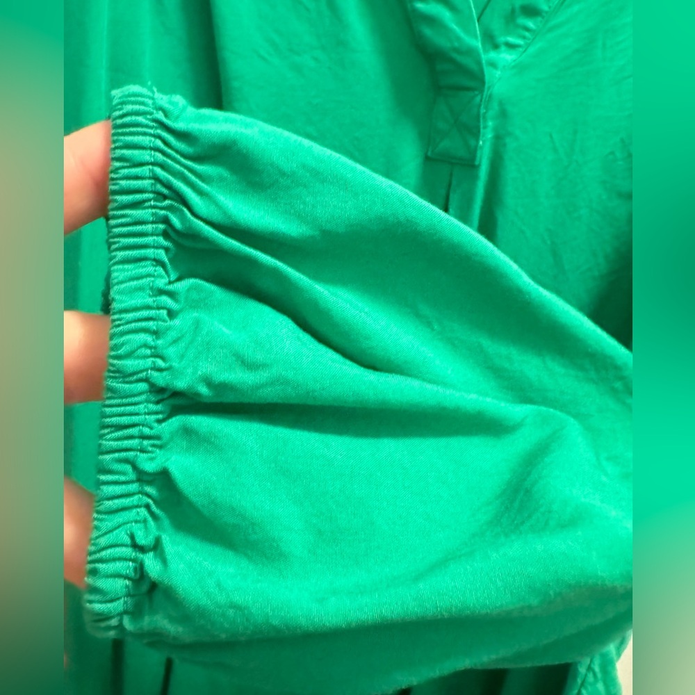 Women’s Crown & Ivy Long Sleeve Blouse|V-Neck|Green|Size L|EUC/Worn Twice - Picture 4 of 4